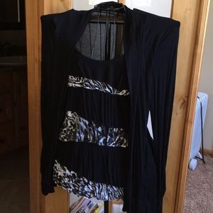 One piece tunic that appears as 2 pieces